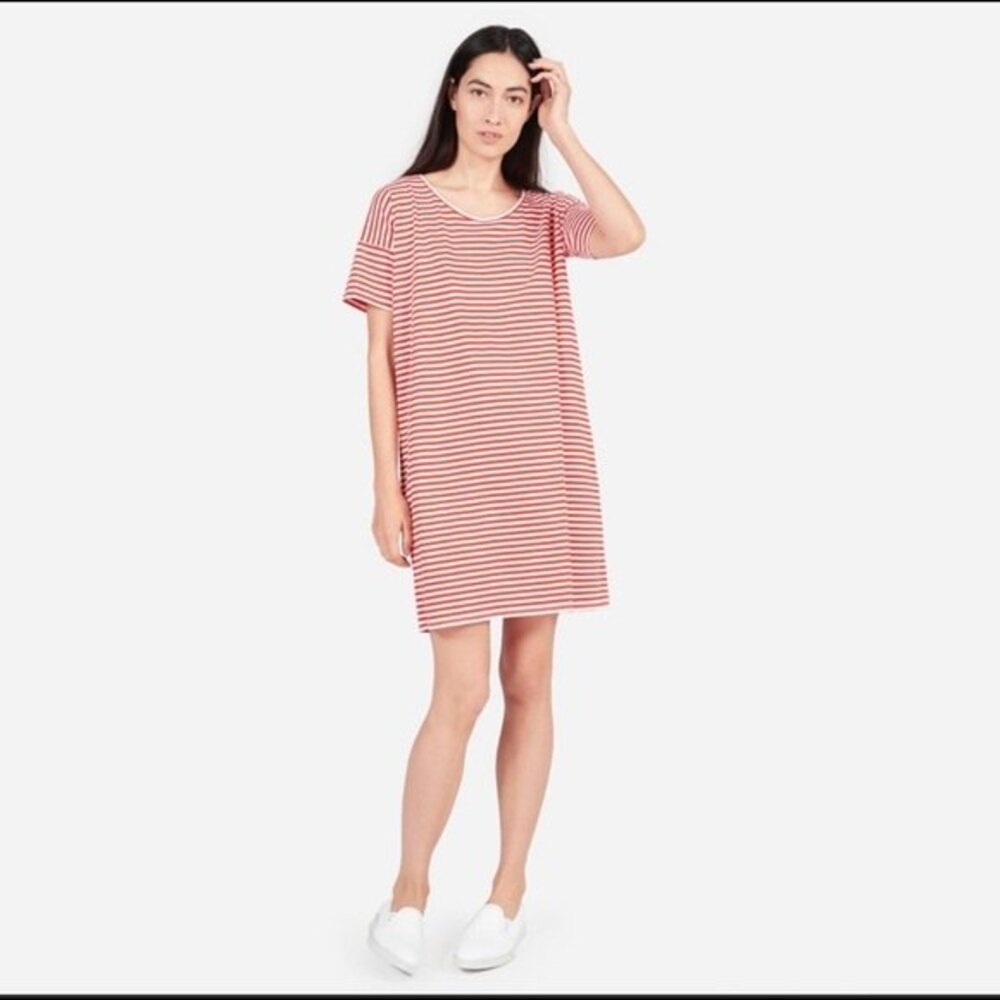 Everlane The Cotton Striped Tee Dress